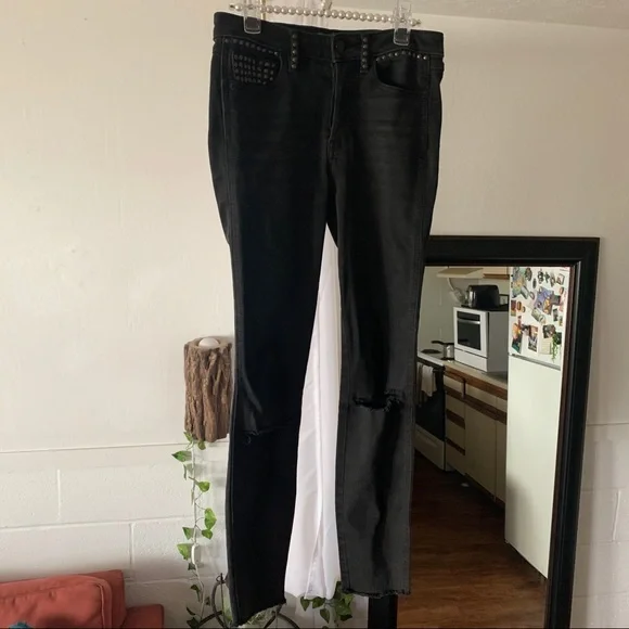 Free People Studded Payton Skinny Jeans - Picture 12 of 14